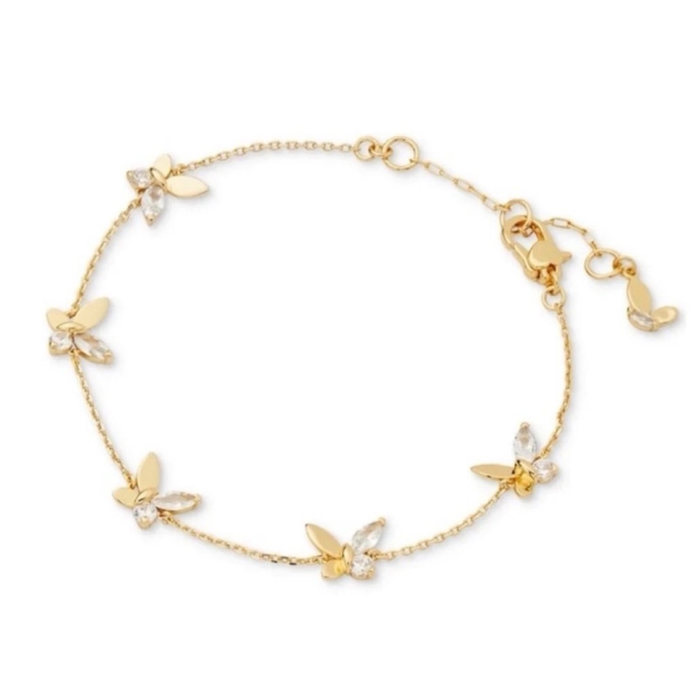 $78 Kate Spade Social Butterfly Bracelet clear